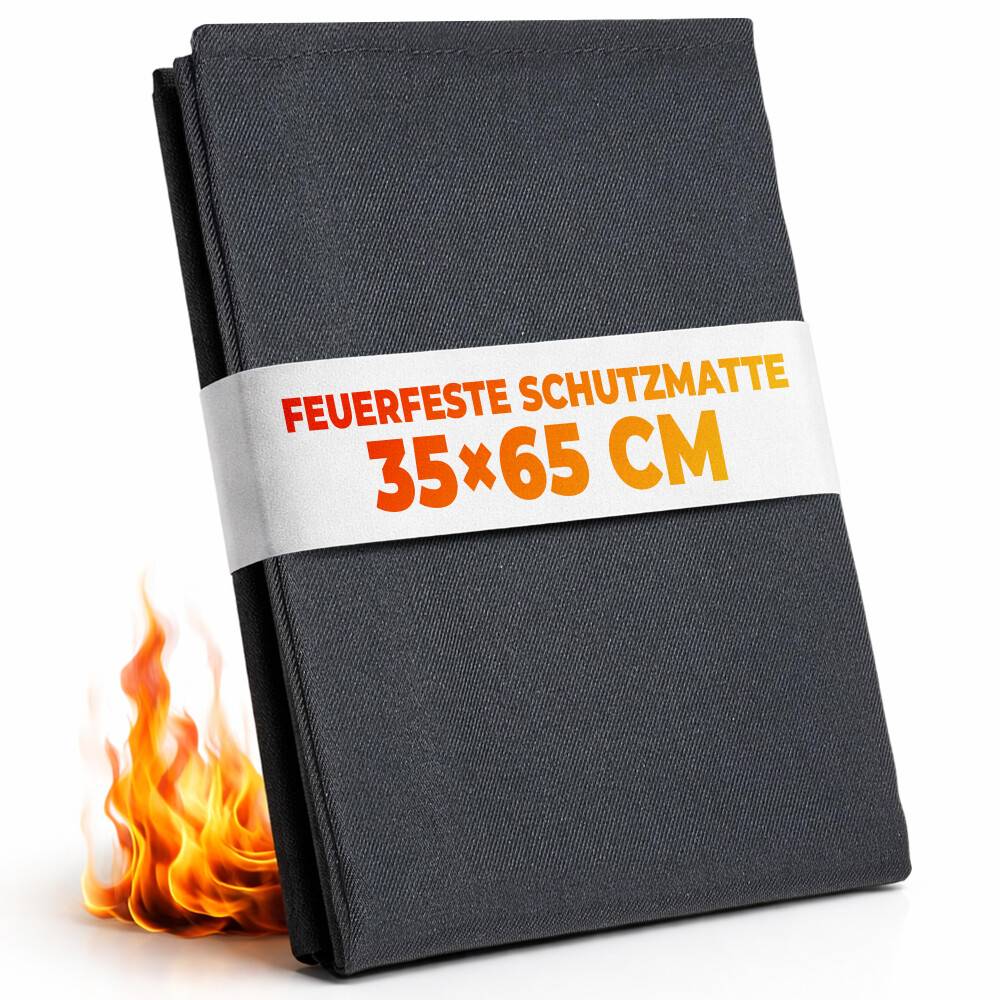 FireMat Black Edition - feuerfeste Unterlage, Größe:35x65cm