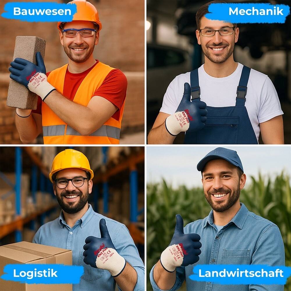 12 Paar Arbeitshandschuhe, Baumwolle, Gelb und Weiß