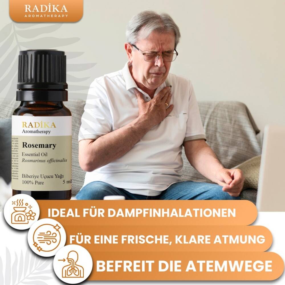 Rosmarinöl, ätherisches Öl, 100% Rein, BIO, natürlich, 10 ml