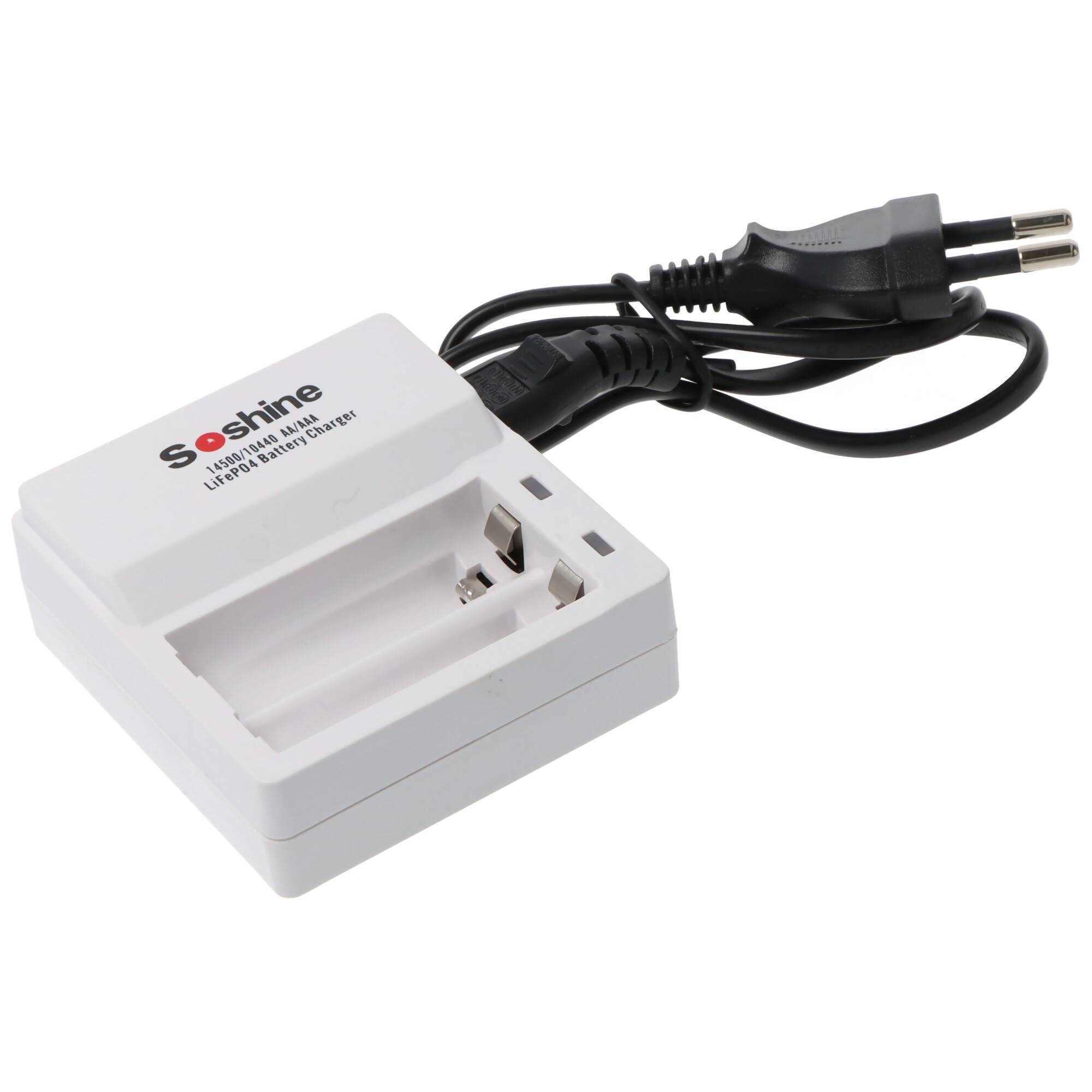 Ladegerät für LiFePO4 IFR 3,2 Volt Akkus, nur Akkus mit 3,2V ladbar, mit 2 Ladeschächten, für 14500, 10440 und AAA, AA A