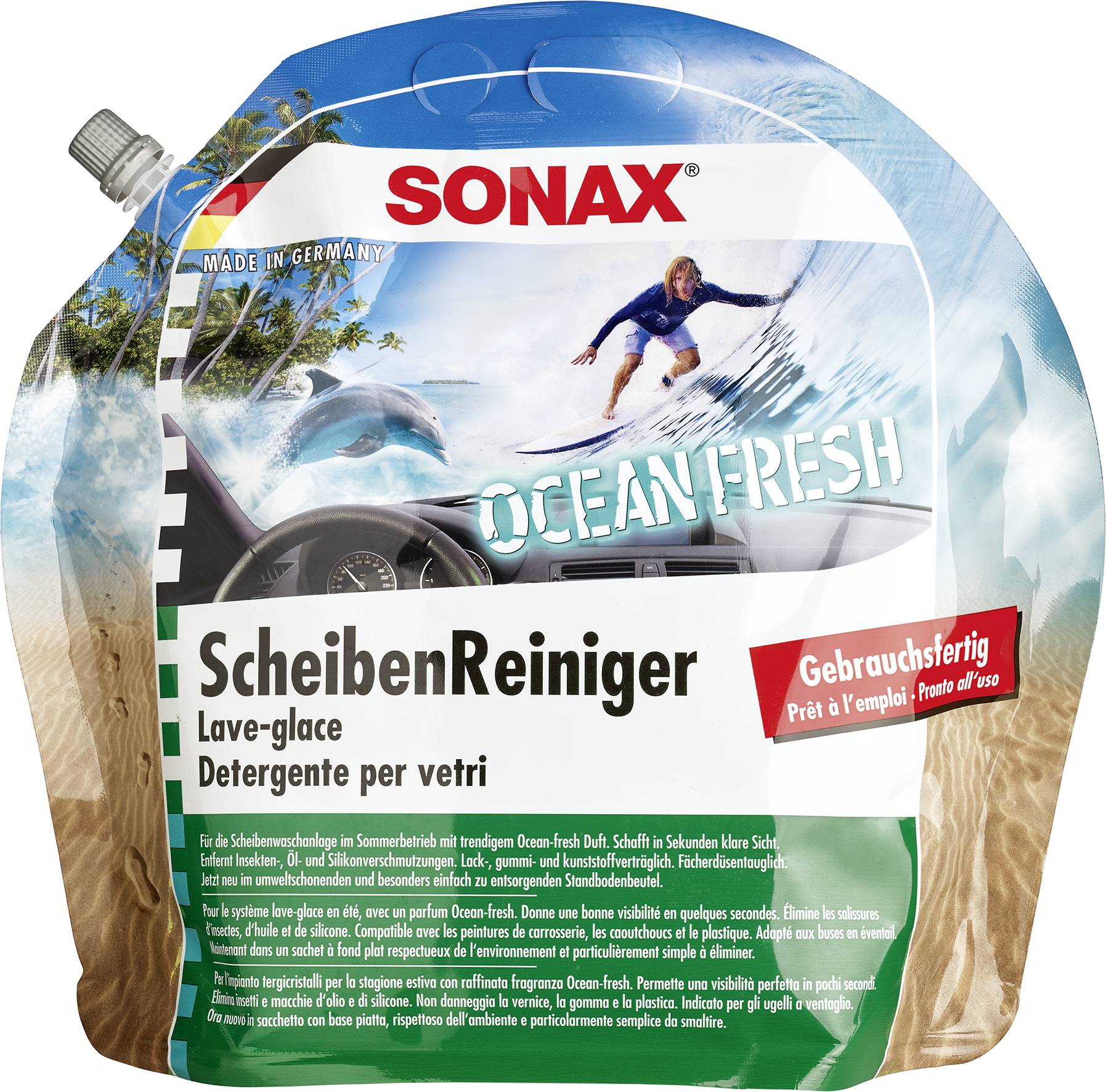 SONAX ScheibenReiniger gebrauchsfertig Ocean-fresh 3 L