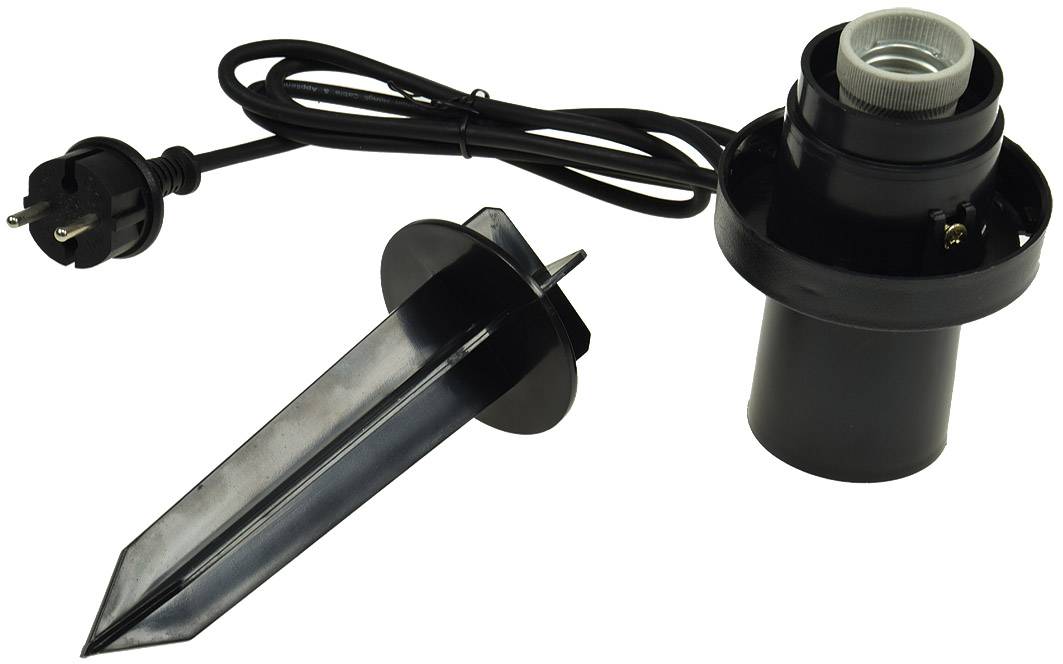 ChiliTec 22313 Garten Kugelleuchte Erdspieß "CT-GL20cm" IP44, 230V, 1,5m Kabel, E27 Fassung