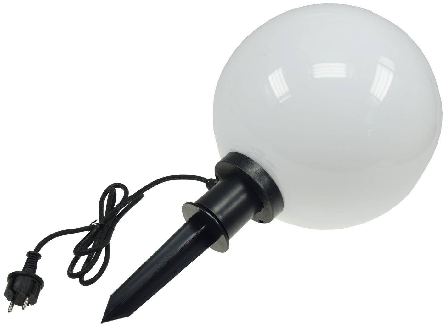 ChiliTec 22314 Garten Kugelleuchte Erdspieß "CT-GL30cm" IP44, 230V, 1,5m Kabel, E27 Fassung