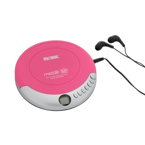 ROXX PCD 501 Tragbarer MP3-CD-Player mit Anti-Schock | LCD-Display, Wiederholfunktion, Stereokopfhöreranschluss | Inkl. In-Ear Kopfhörer, Batteriebe ROXX PCD 501 Tragbarer MP3-CD-Player mit Anti-Schock | LCD-Display, Wiederholfunktion, Stereokopfhöreranschluss | Inkl. In-Ear Kopfhörer, Batteriebe