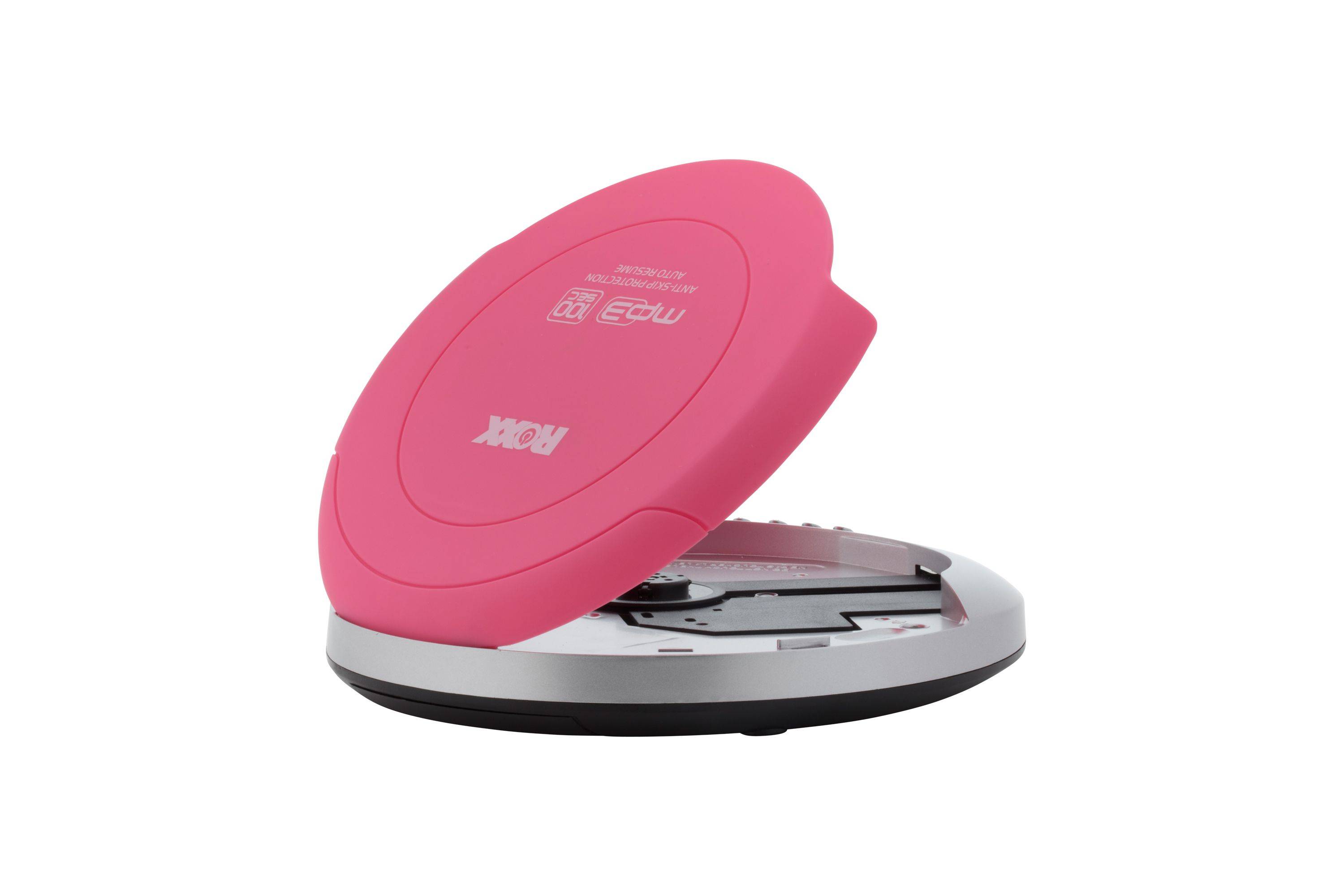 ROXX PCD 501 Tragbarer MP3-CD-Player mit Anti-Schock | LCD-Display, Wiederholfunktion, Stereokopfhöreranschluss