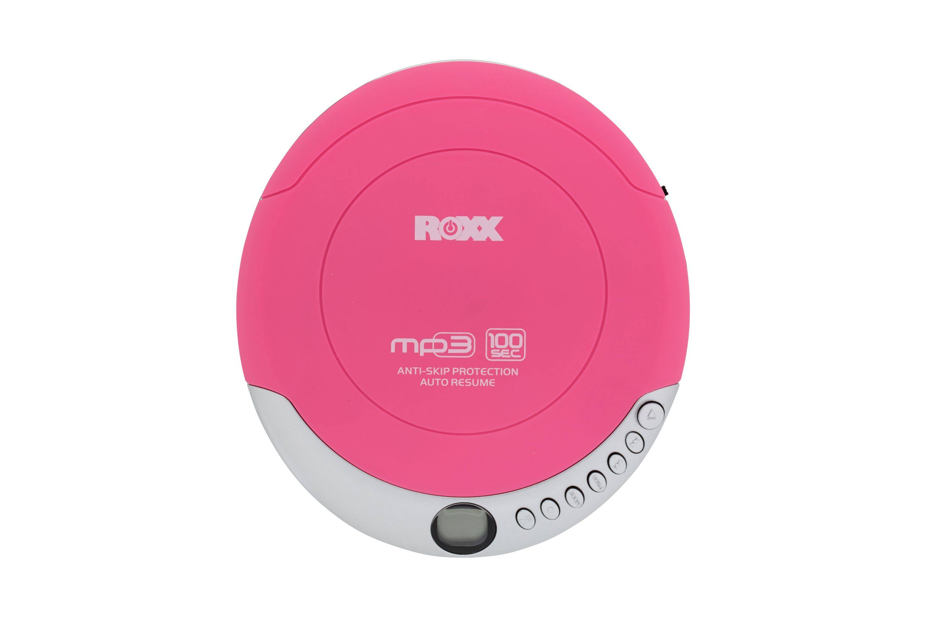 ROXX PCD 501 Tragbarer MP3-CD-Player mit Anti-Schock | LCD-Display, Wiederholfunktion, Stereokopfhöreranschluss