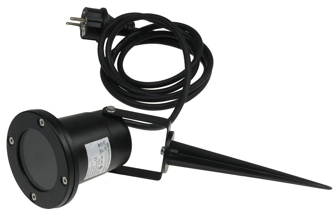 ChiliTec 21750 Gartenleuchte "CT-GS10", schwarz 230V, 1,5m Kabel+Erdspieß, GU10 Fassung