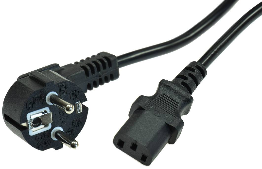 ChiliTec 17930 Kaltgeräte Netzkabel 1,5m H03VV-F3G 0,75 mm² 10/16A/250V, schwarz