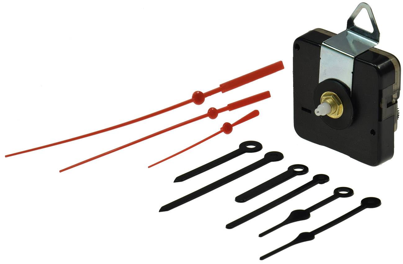 ChiliTec Quarz-Uhrwerk mit 3 Zeigersätzen aus Kunststoff