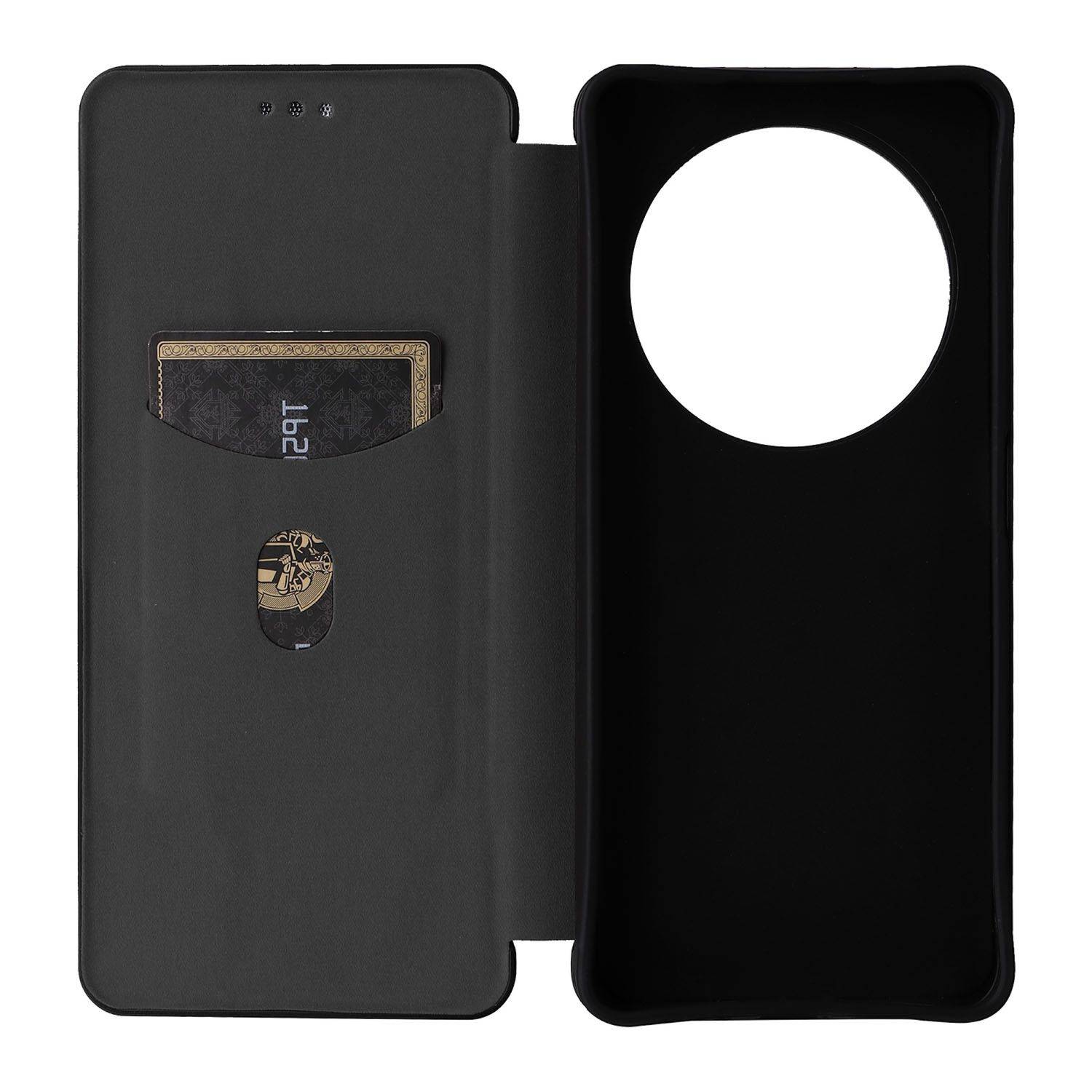 Handyhülle Kunstleder für Xiaomi Redmi 17C 4G / 14C 4G Carbon Schutz Schwarz
