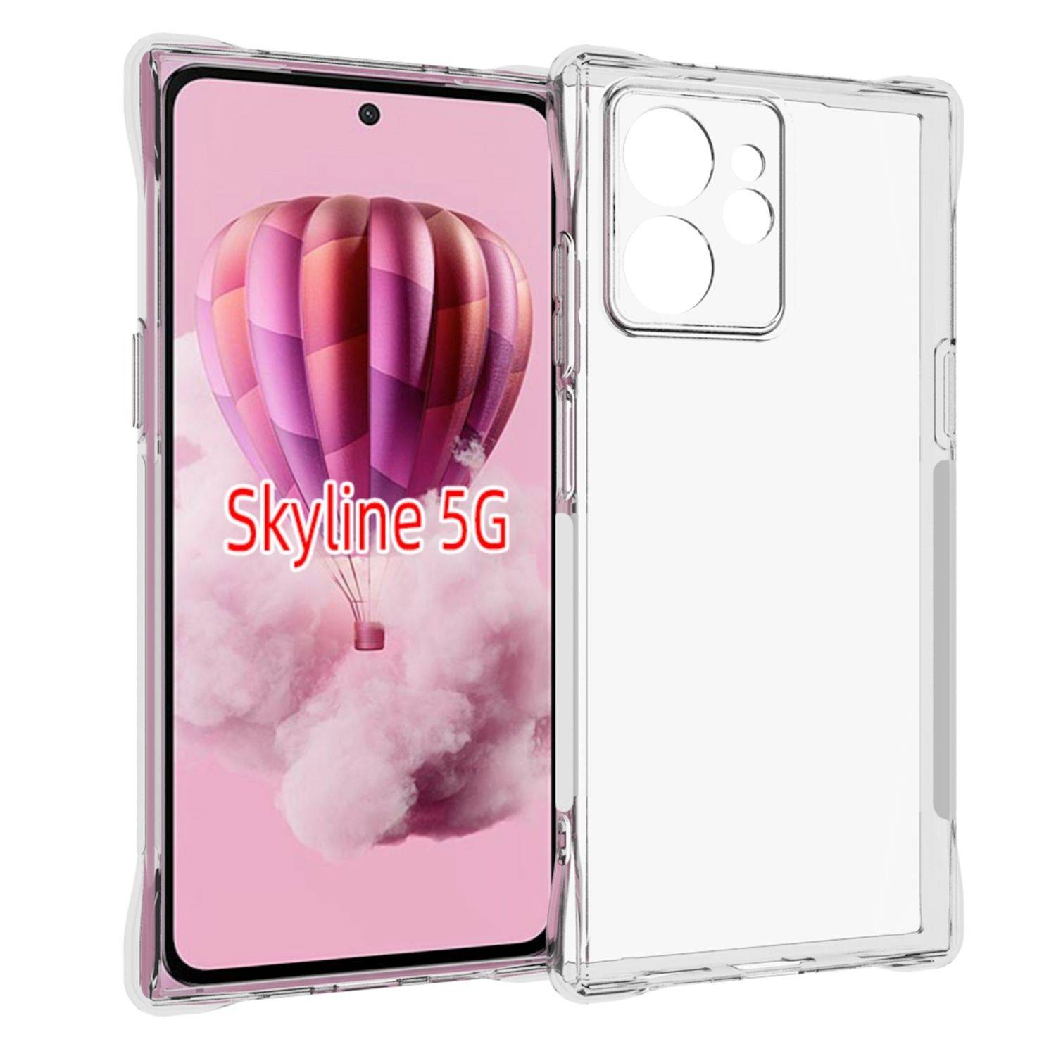 Für HMD Skyline Stoßfeste TPU Handy Schutz Hülle Backcover Transparent Zubehör