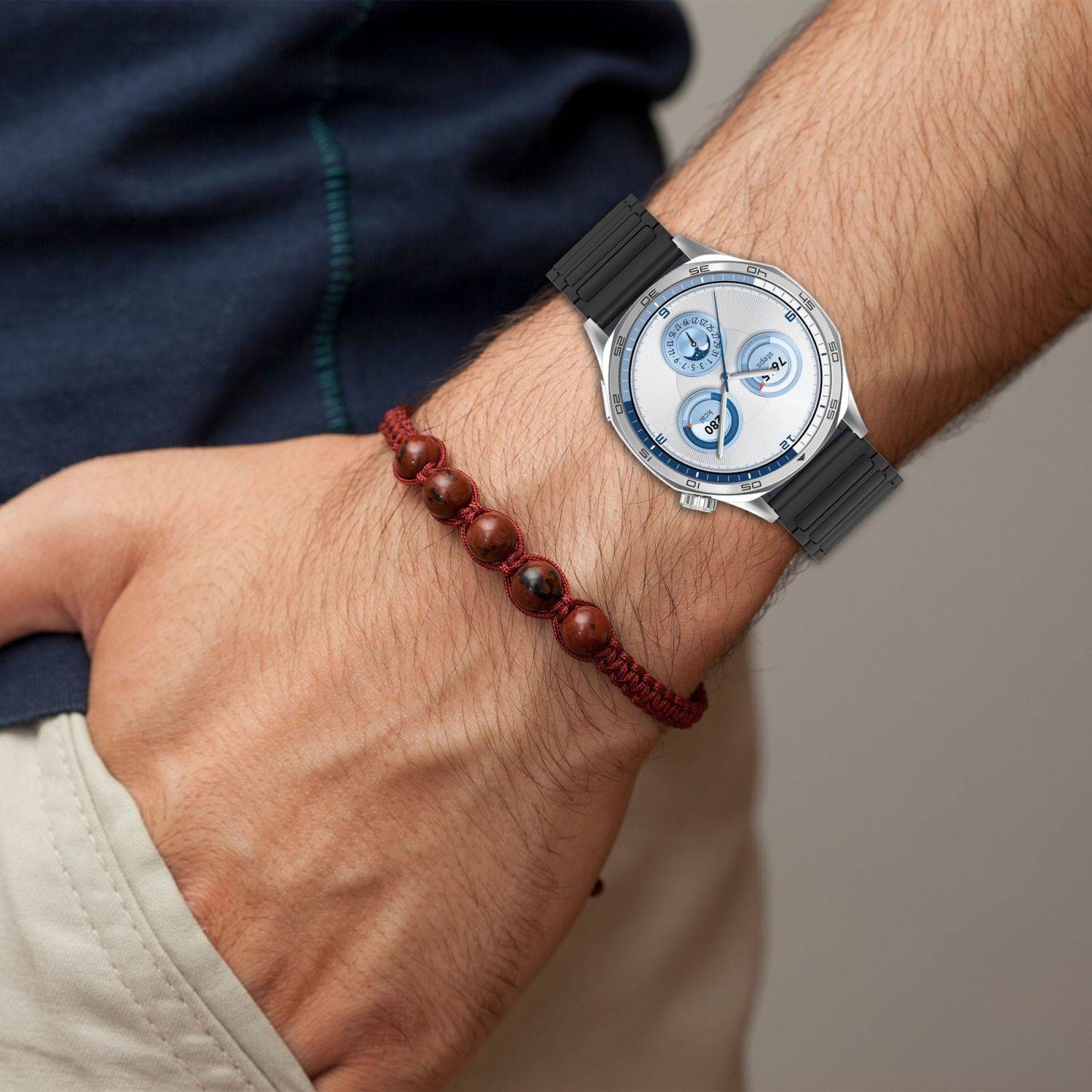 Für Xiaomi Redmi Watch 5 Lite Two Color Silikon Magnetisches Ersatz Arm Band Weiß