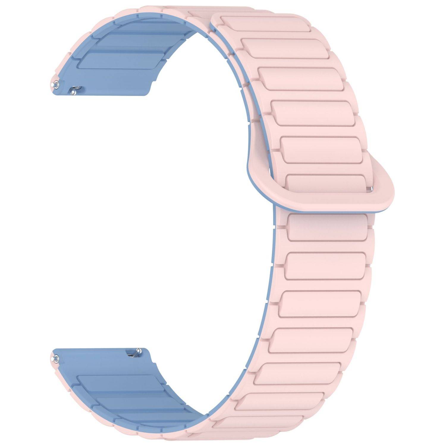 Für Xiaomi Redmi Watch 5 Lite Two Color Silikon Magnetisches Ersatz Arm Band Rosa