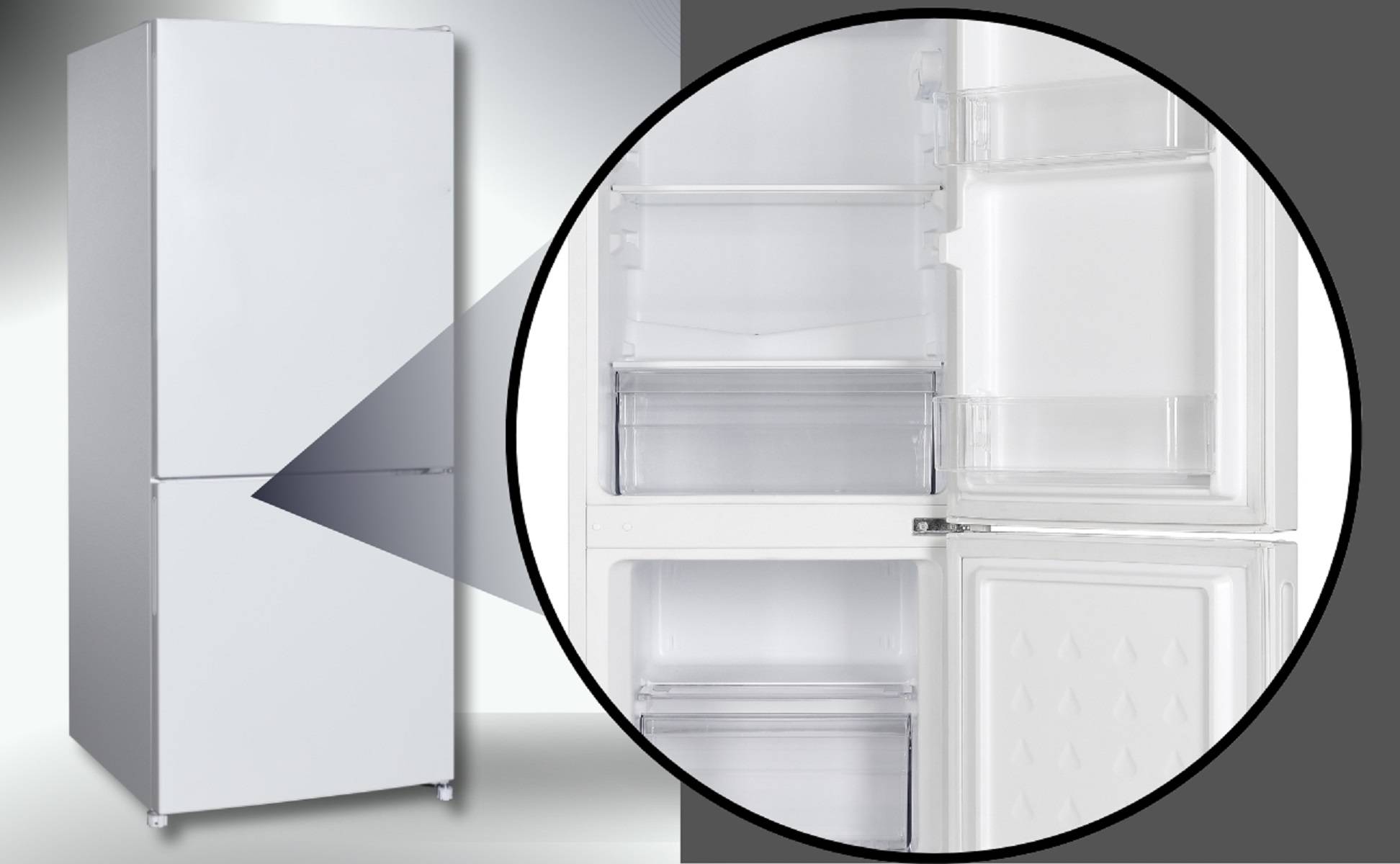 PKM Kühlgefrierkombination KHKG117EW mit Gefrierfach 117 L – 39 dB, LED, Weiß