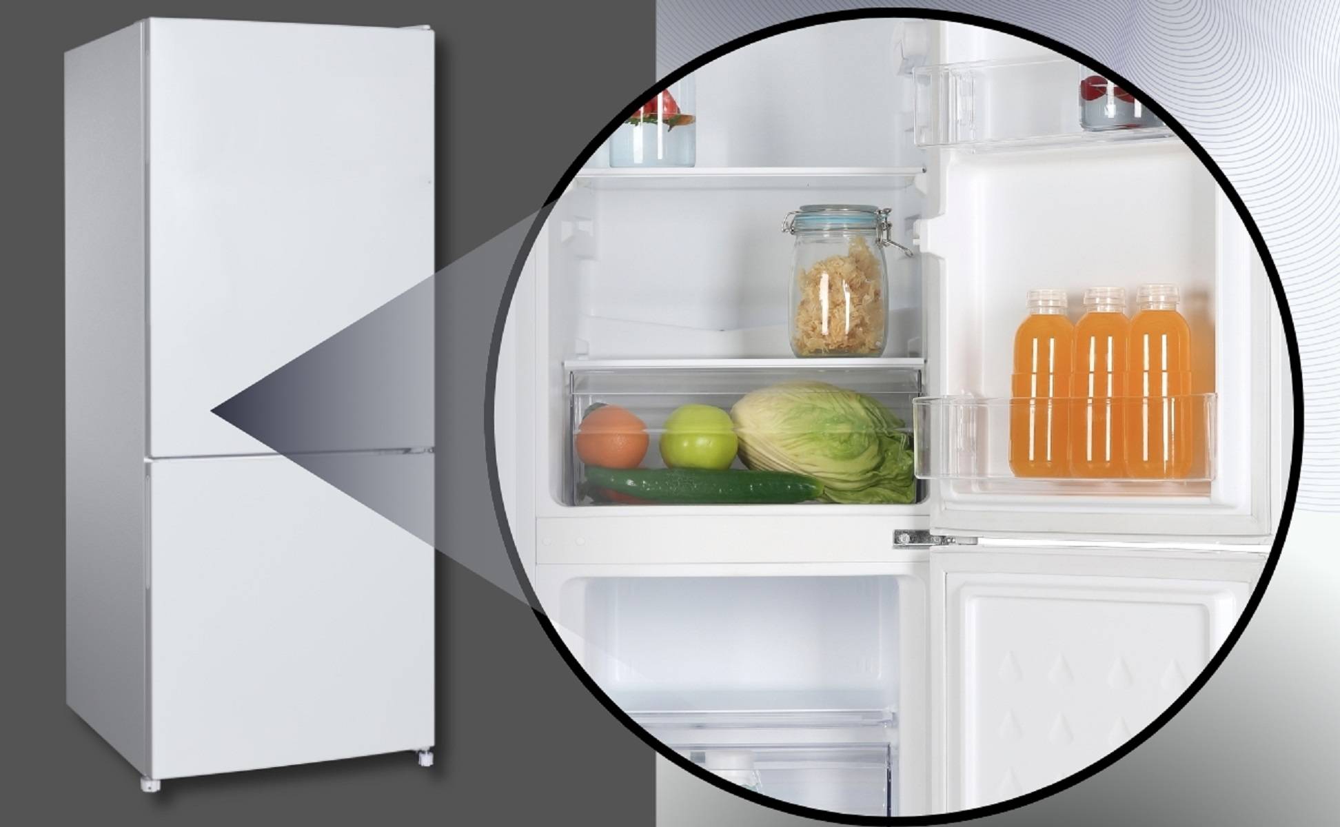 PKM Kühlgefrierkombination KHKG117EW mit Gefrierfach 117 L – 39 dB, LED, Weiß