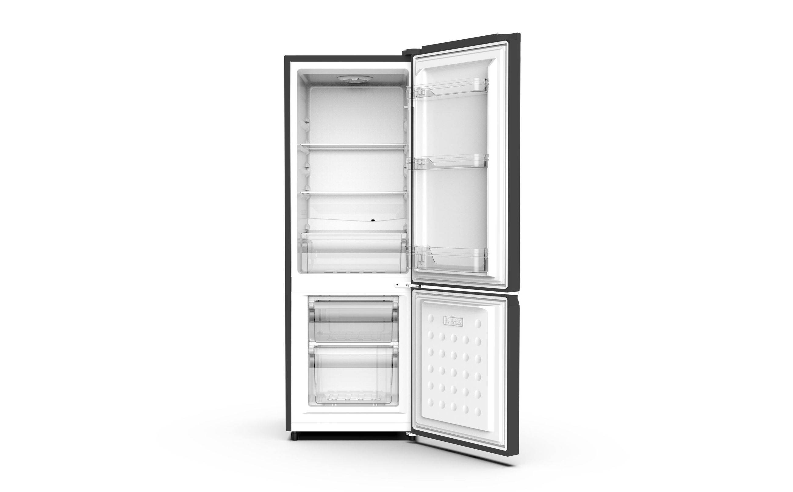 PKM Kühlgefrierkombination KHKG173BC schwarz 161L Kühlschrank LED