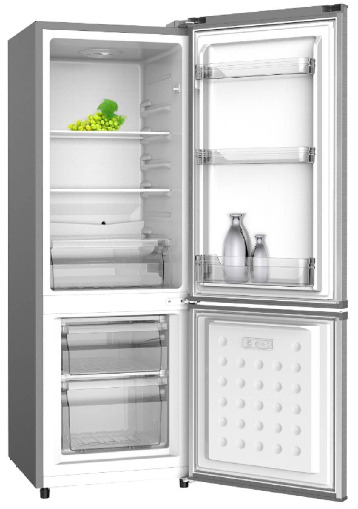 PKM Kühl Gefrierkombination KHKG173IXC Inox 161 L LED