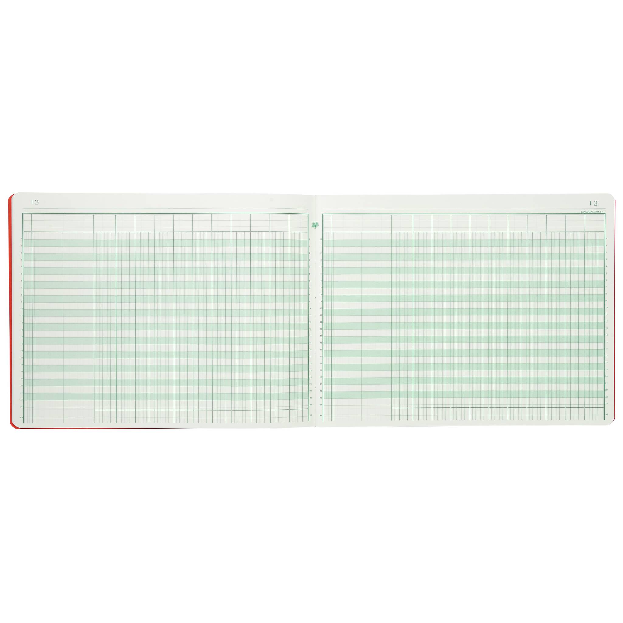 Exacompta Geschäftsbuch 11 Kolonnen 25x32 cm 80S - Farben sortiert - 6110E