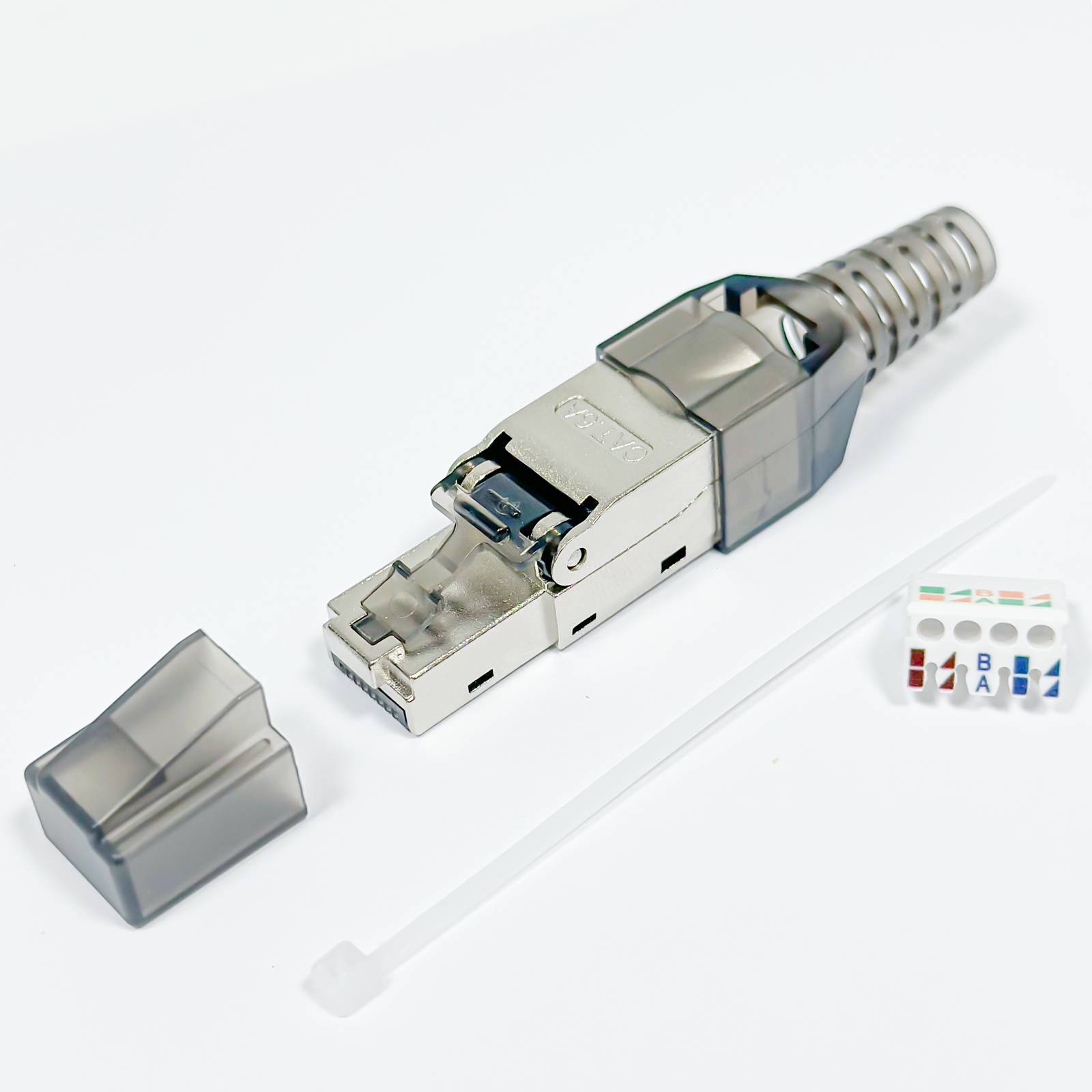hb-digital RJ45 Stecker CAT 6a Netzwerkstecker LSA feldkonfektionierbar