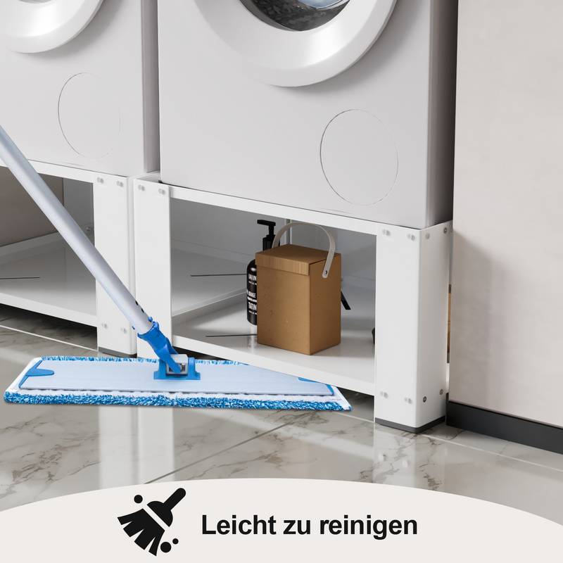 Waschmaschinen Untergestell aus Stahl Waschmaschinensockel für Trockner/Kühlschrank bis 150kg