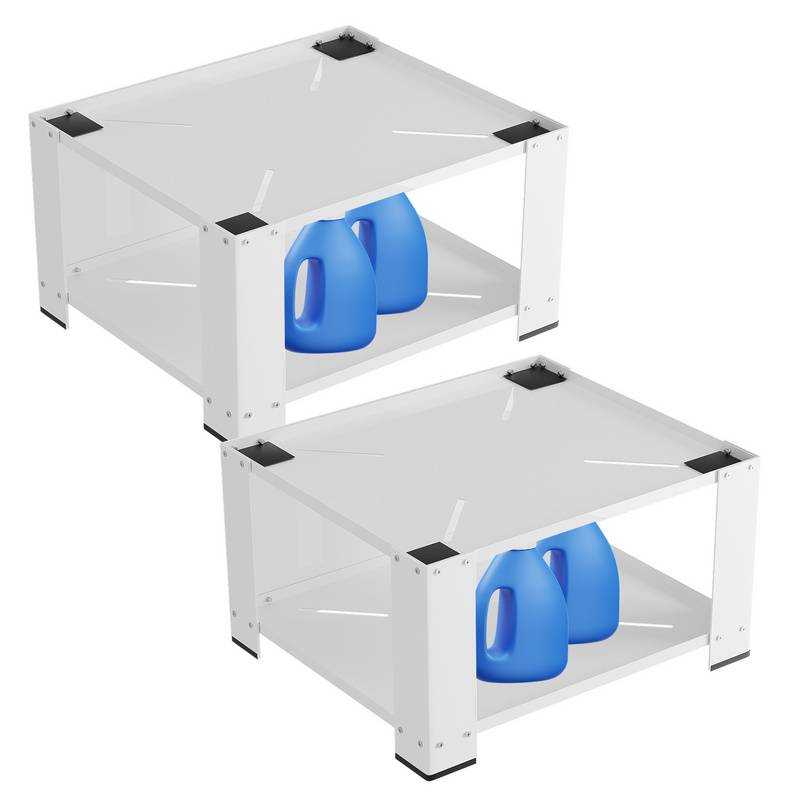 2X Waschmaschinen Untergestell aus Stahl Waschmaschinensockel für Trockner/Kühlschrank bis 150kg