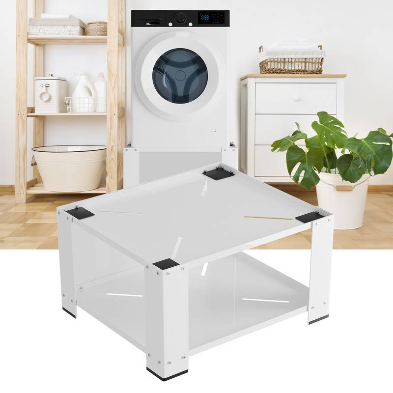 Waschmaschinen Untergestell aus Stahl bis 150kg Waschmaschinen Unterschrank Waschmaschinen Sockel für Trockner/Kühlschrank