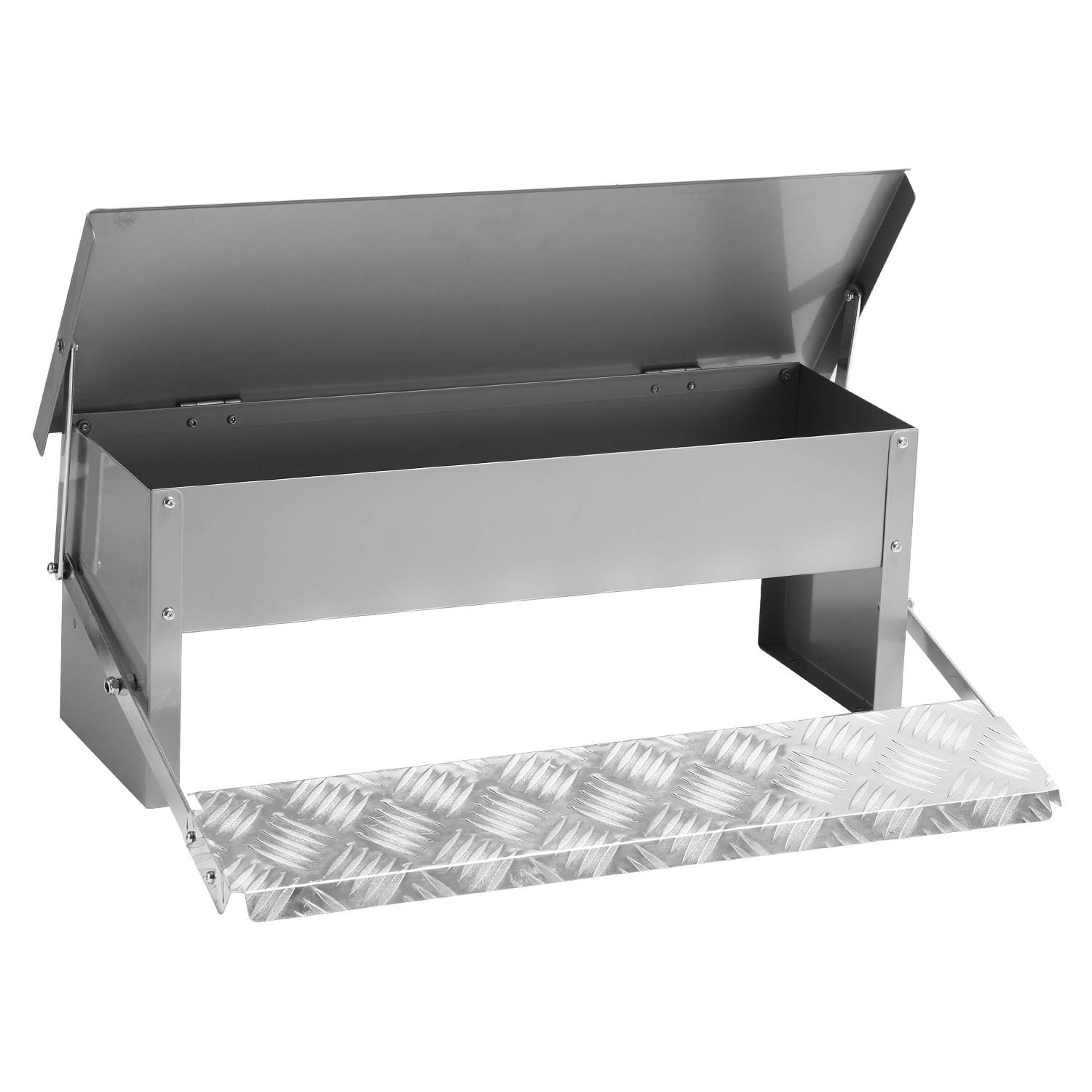 3x Automatischer Futtertröge, 5KG Futterautomat hühner Futterautomaten mit Selbstöffnend Pedal, Hühner Futterautomat, Futterspender Tröge für Ge