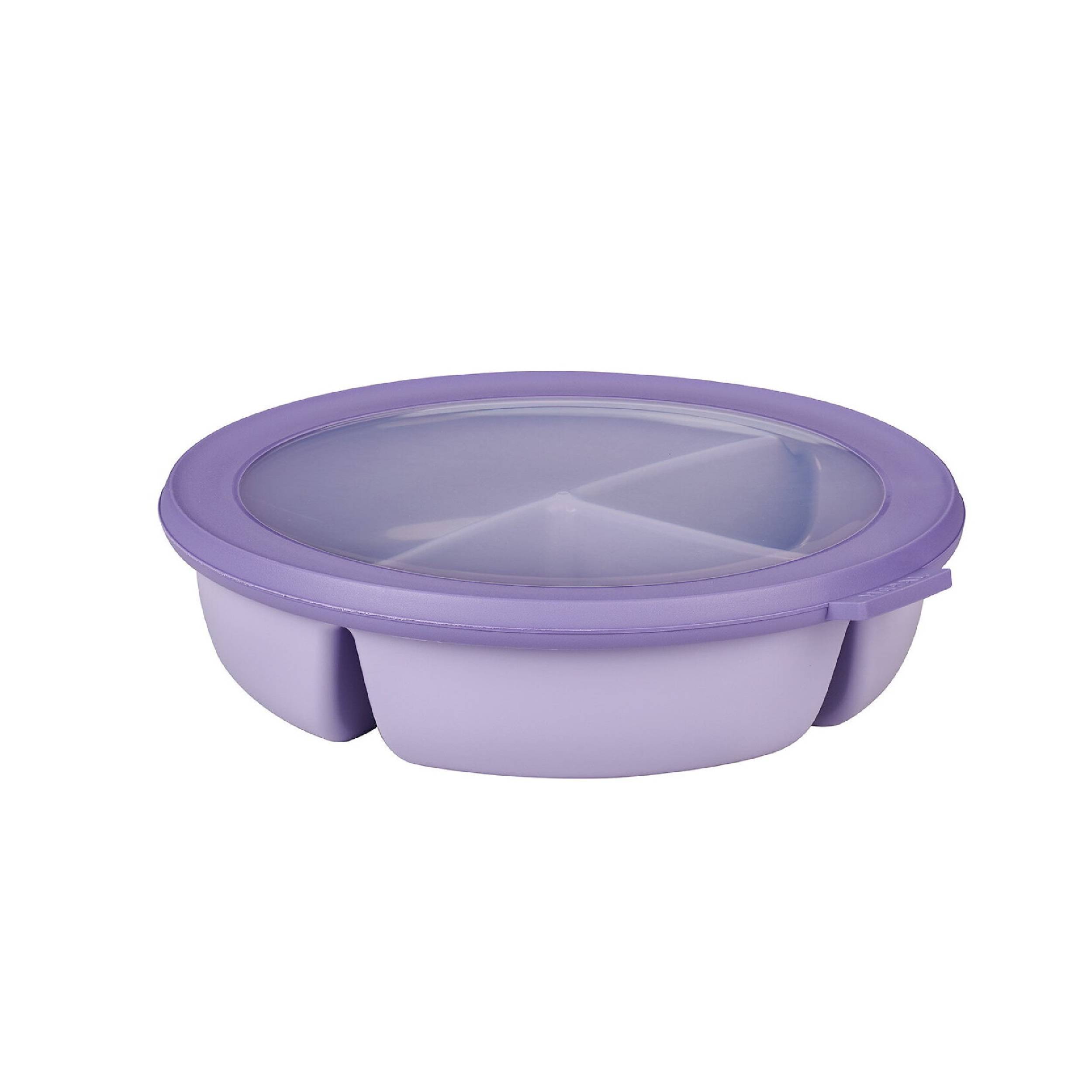 Mepal | Bento-Schüssel | Multischale mit 3 Fächern | rund Cirqula | Frischhaltedose luftdicht | Mahlzeiten getrennt aufbewahren | Meal-Prep-Boxen