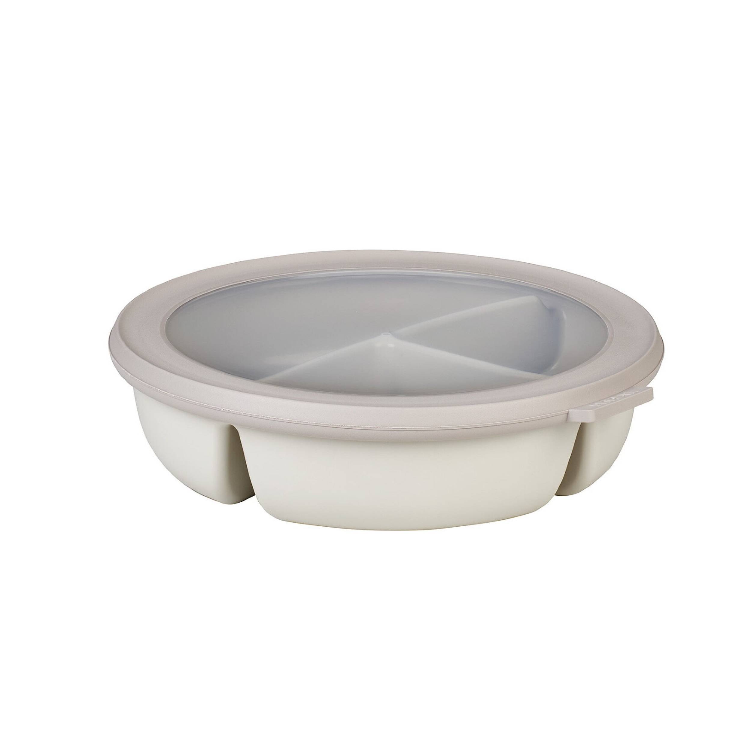 Mepal | Bento-Schüssel | Multischale mit 3 Fächern | rund Cirqula | Frischhaltedose luftdicht | Mahlzeiten getrennt aufbewahren | Meal-Prep-Boxen