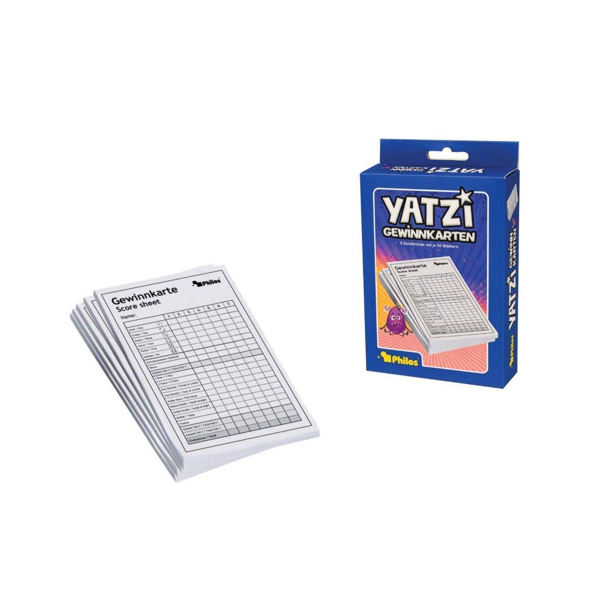 6692 - Yatzy, Spielblock, Gewinnkarten, 5er Packung