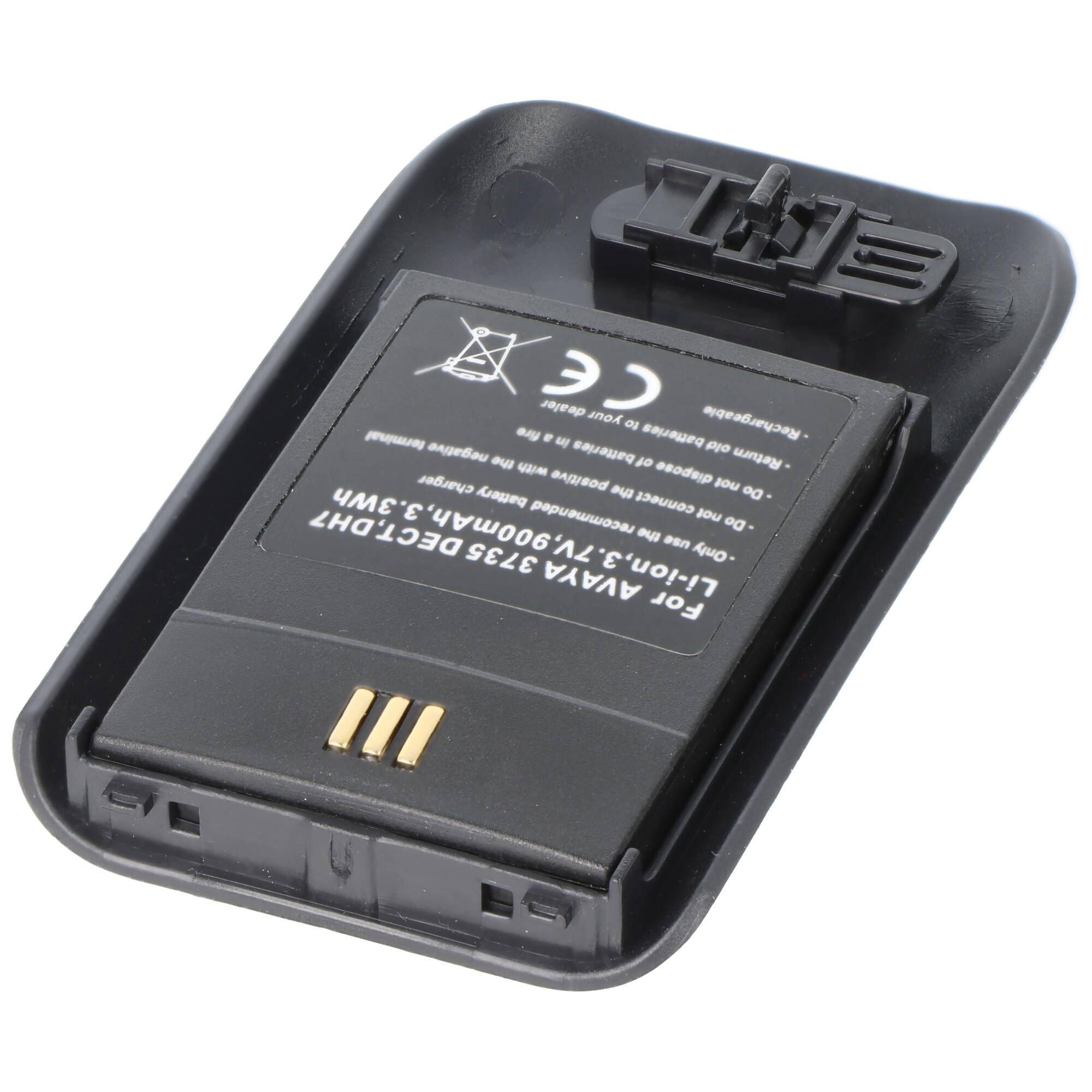 Akku passend für AVAYA 3735 DECT, DH7, Li-ion, 3,7V, 900mAh, 3,3Wh, schwarz
