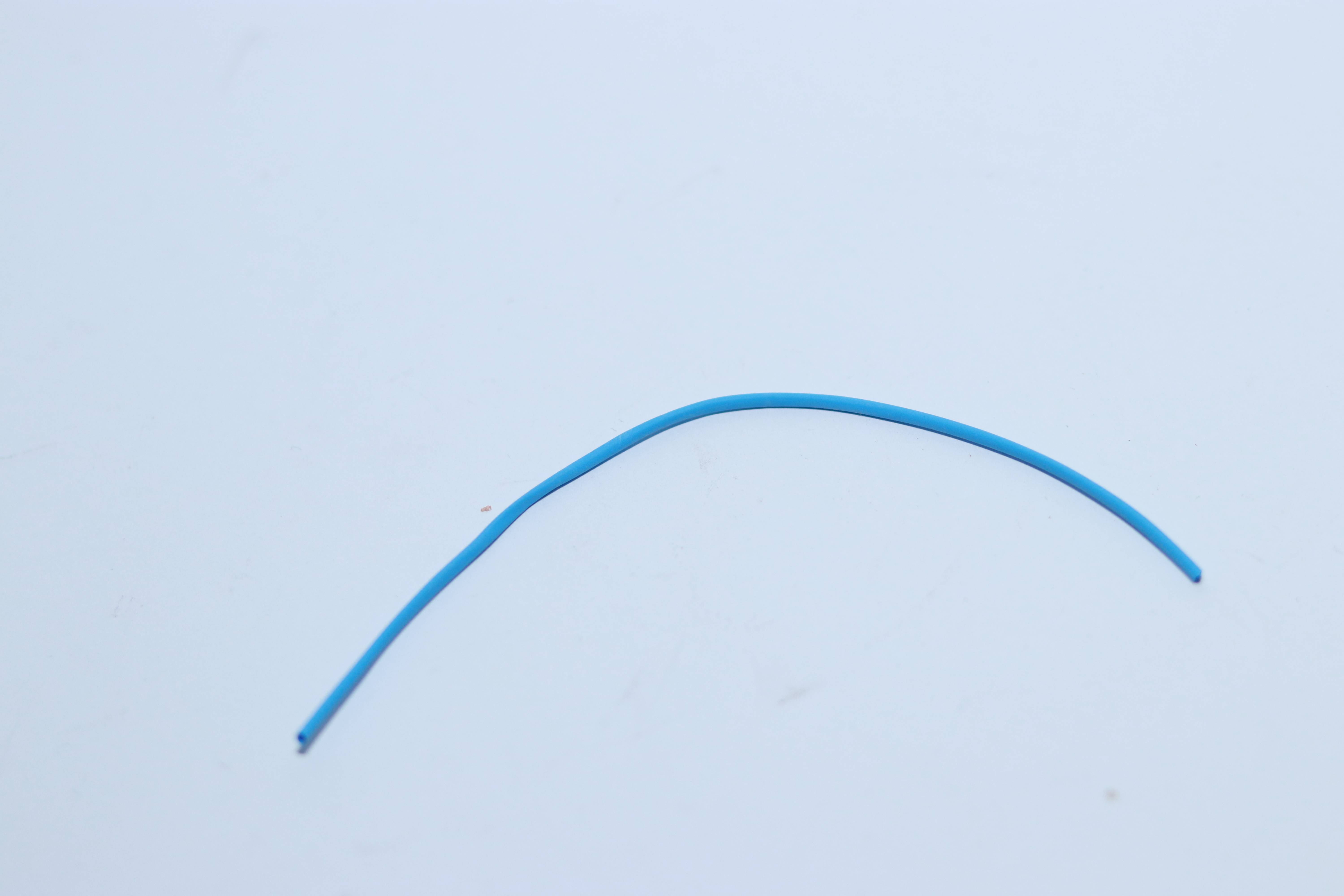 Schrumpfschlauch - 2:1 - 1,2mm auf 0,6mm - 1m blau polyolefin, selbst verlöschend