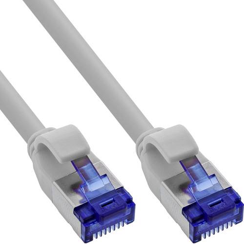 InLine® Patchkabel Slim, Cat.6A, S/FTP, TPE (LSZH) flexibel, PoE, grau, 20m Kabel RJ45 Cat.6A