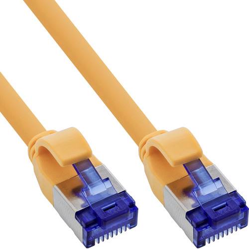 InLine® Patchkabel Slim, Cat.6A, S/FTP, TPE (LSZH) flexibel, PoE, gelb, 5m Kabel RJ45 Cat.6A