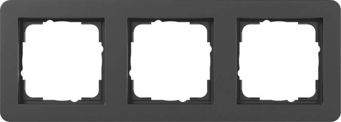 GIRA 0213153 Abdeckrahmen 3f Gira E1 Schwarz m Install.Baumaterial Schaltermat/Geb.Steu Schalter