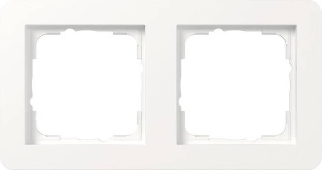 GIRA 0212150 Abdeckrahmen 2f Gira E1 Reinweiß Install.Baumaterial Schaltermat/Geb.Steu Schalter