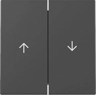 GIRA 3294005 Wippe 2fach Pfeil System 55 Schwarz matt (lackiert) Install.Baumaterial Schalter