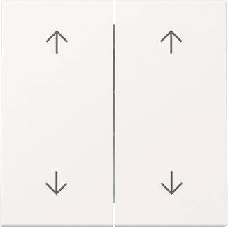 Ein weißes Panel mit zwei Schaltflächen. Die linke Schaltfläche hat einen Pfeil nach oben und einen Pfeil nach unten, und die rechte Schaltfläche hat ebenfalls einen Pfeil nach oben und einen Pfeil nach unten.