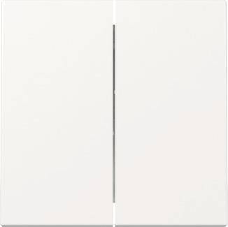 Eine weiße Wandfliese mit einer subtilen vertikalen Rille in der Mitte, die ein minimalistisches Design schafft.