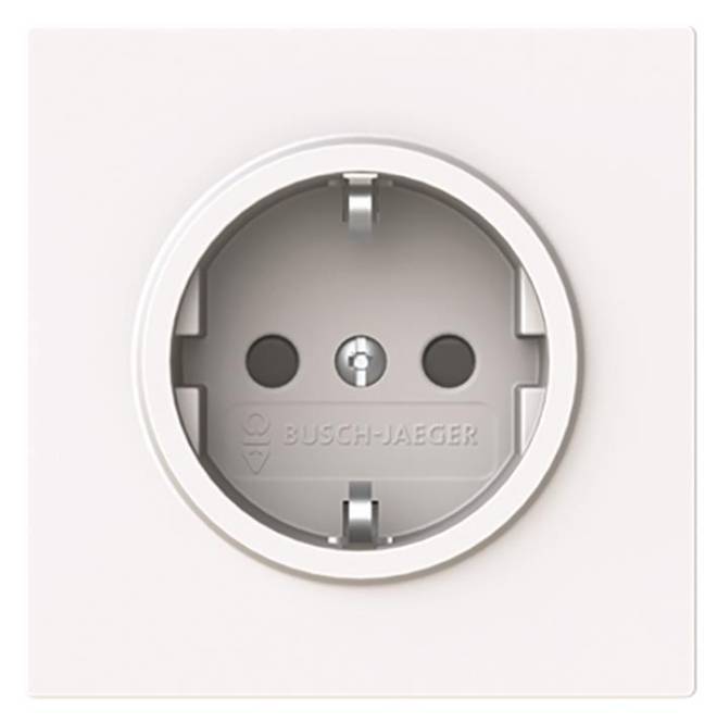BJ SCHUKO Steckdose Safety+ 20 EUCB-44G Busch-art linear Install.Baumaterial Schaltermat/Geb.Steu