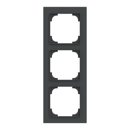 BJ Abdeckrahmen 3-fach schwarz 1723-45M matt Busch-art linear Install.Baumaterial Schalter