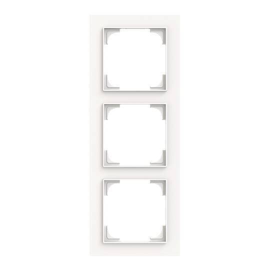 BJ Abdeckrahmen 3-fach 1723-44M Busch-art linear studioweiß matt Install.Baumaterial Schalter