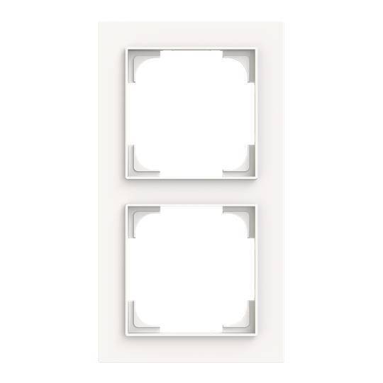 BJ Abdeckrahmen 2-fach 1722-44M Busch-art linear studioweiß matt Install.Baumaterial Schalter