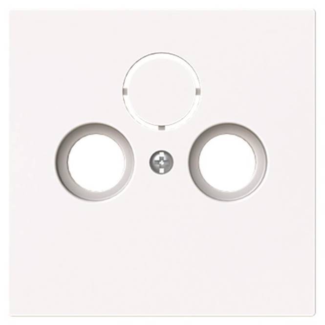 BJ Zentralscheibe weiß 1743-44G f.Antennensteckdose 2/3-fach Install.Baumaterial Schalter