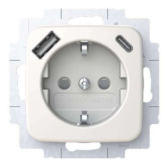BJ SCHUKO -/USB-A+C 20 EUCB2USBAC-214 Steckdose Install.Baumaterial Schaltermat/Geb.Steu Schalter
