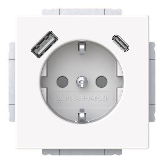 BJ SCHUKO -/USB-A+C 20 EUCB2USBAC-84 Steckdose Install.Baumaterial Schaltermat/Geb.Steu Schalter