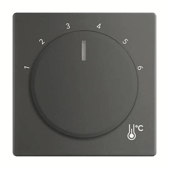 BJ Zentralscheibe Temperatur 1794 R-885 rund schwarz Install.Baumaterial Schaltermat/Geb.Steu