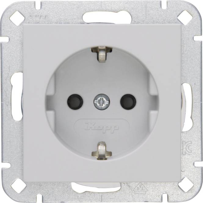 Kopp SCHUKO-Steckd. erh. Ber. 940034000 HK07 grau-matt Install.Baumaterial Schaltermat/Geb.Steu