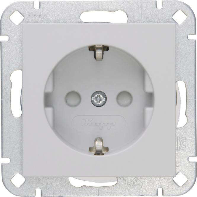 Kopp SCHUKO-Steckd. erh. Ber. 940034000 HK07 grau-matt Install.Baumaterial Schaltermat/Geb.Steu