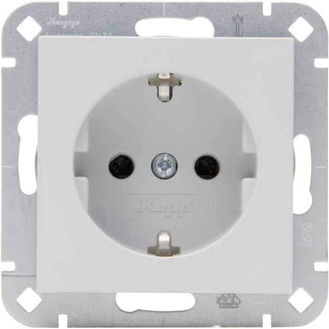 Kopp SCHUKO-Steckdose HK07 949334008 Farbe:grau-matt Install.Baumaterial Schaltermat/Geb.Steu
